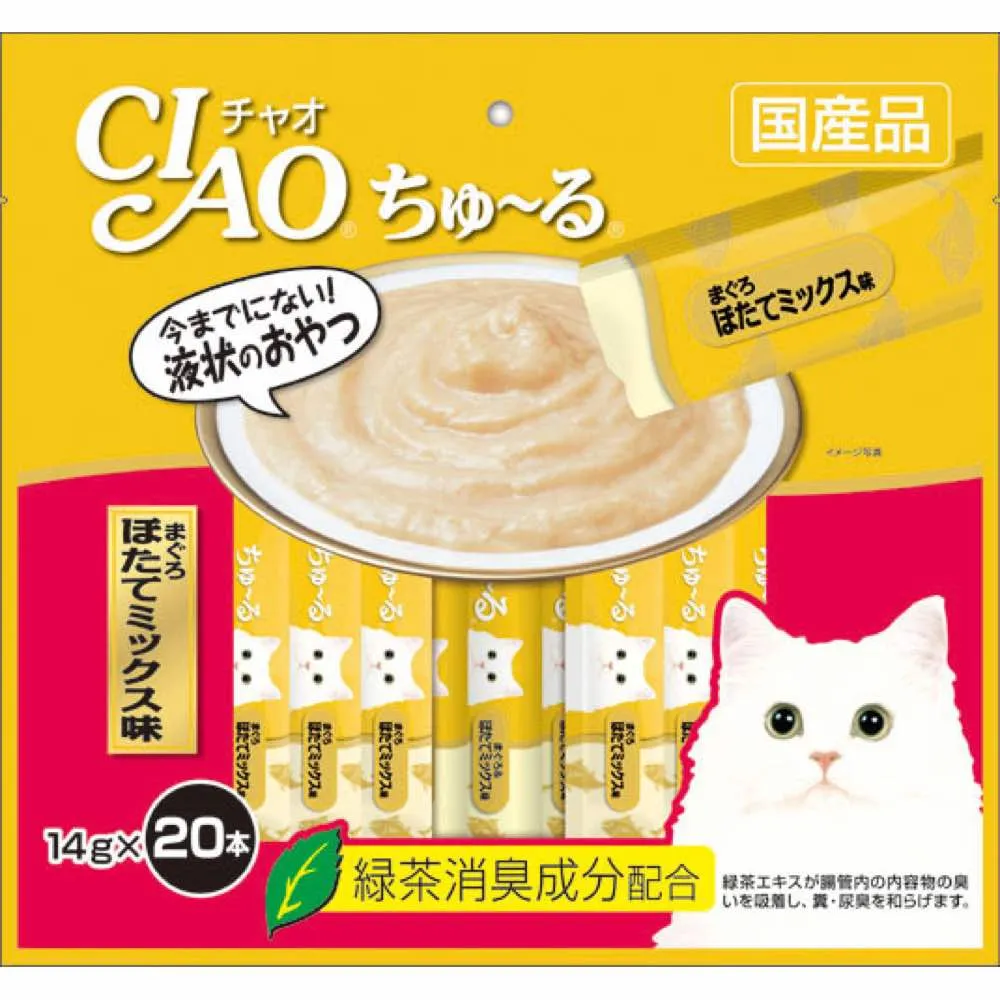 10% OFF: Ciao ChuRu Tuna & Scallop Liquid Cat Treat 280g