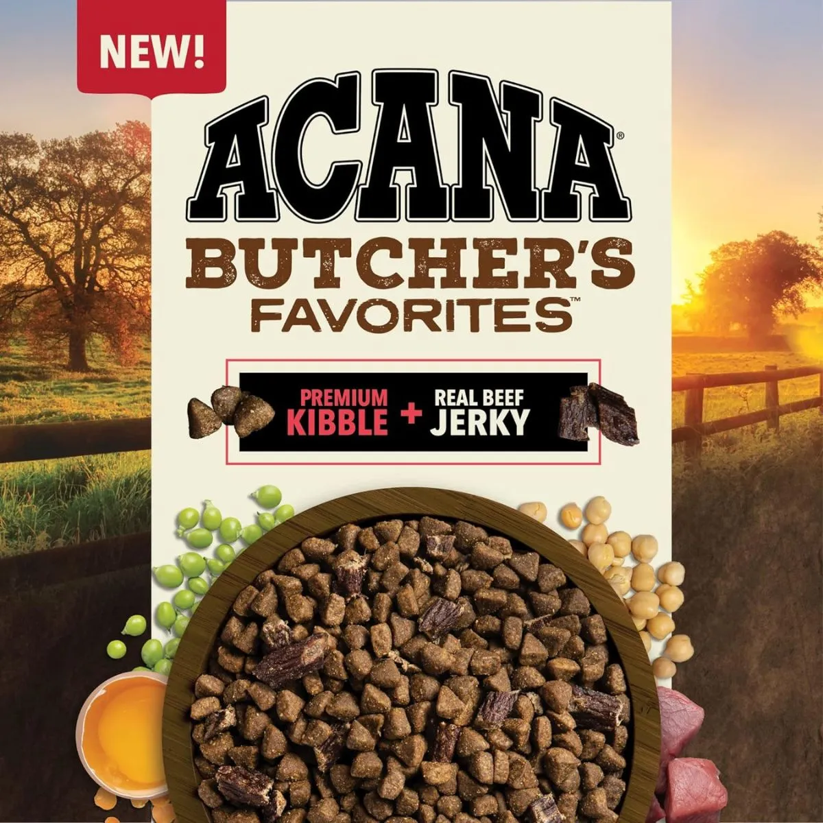 Acana Butcher's Favorites Farm-Raised Beef & Liver Dry Dog Food 17lb