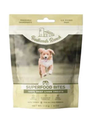 Badlands Ranch Superfood Bites Beef Liver Freeze-Dried Dog Treats