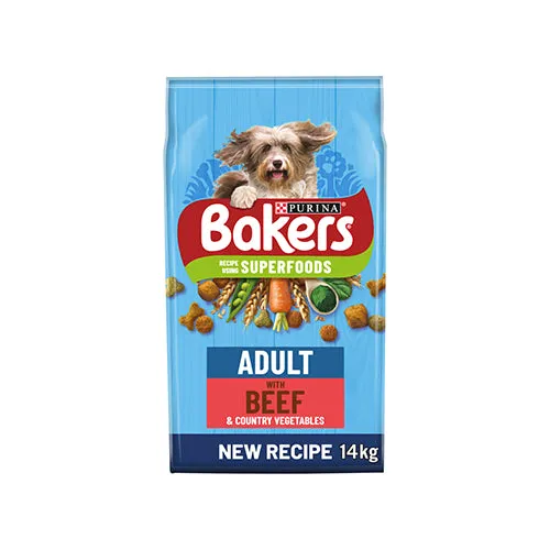 Bakers Superfoods Adult With Beef & Vegetable 14kg Dry Dog Food