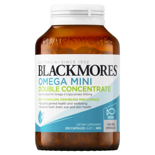 Blackmores Omega Double Concentrate Fish Oil 200 Capsules