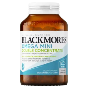 Blackmores Omega Double Concentrate Fish Oil 200 Capsules