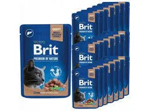 Brit premium cat pouches Liver for Sterilised 24x100g