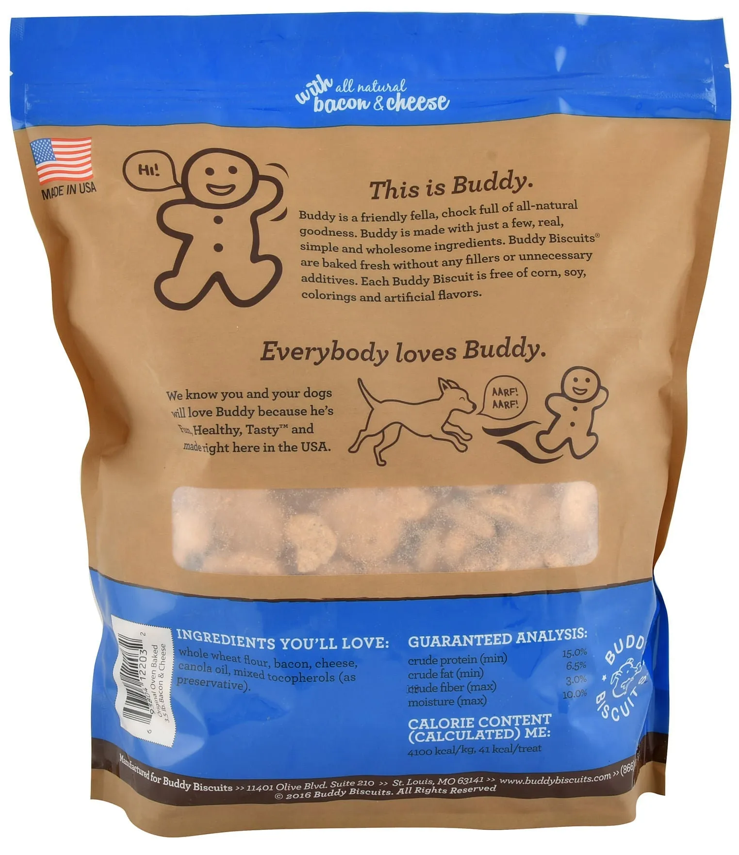 Buddy Biscuits Original Oven-Baked Treats, 3.5 lb