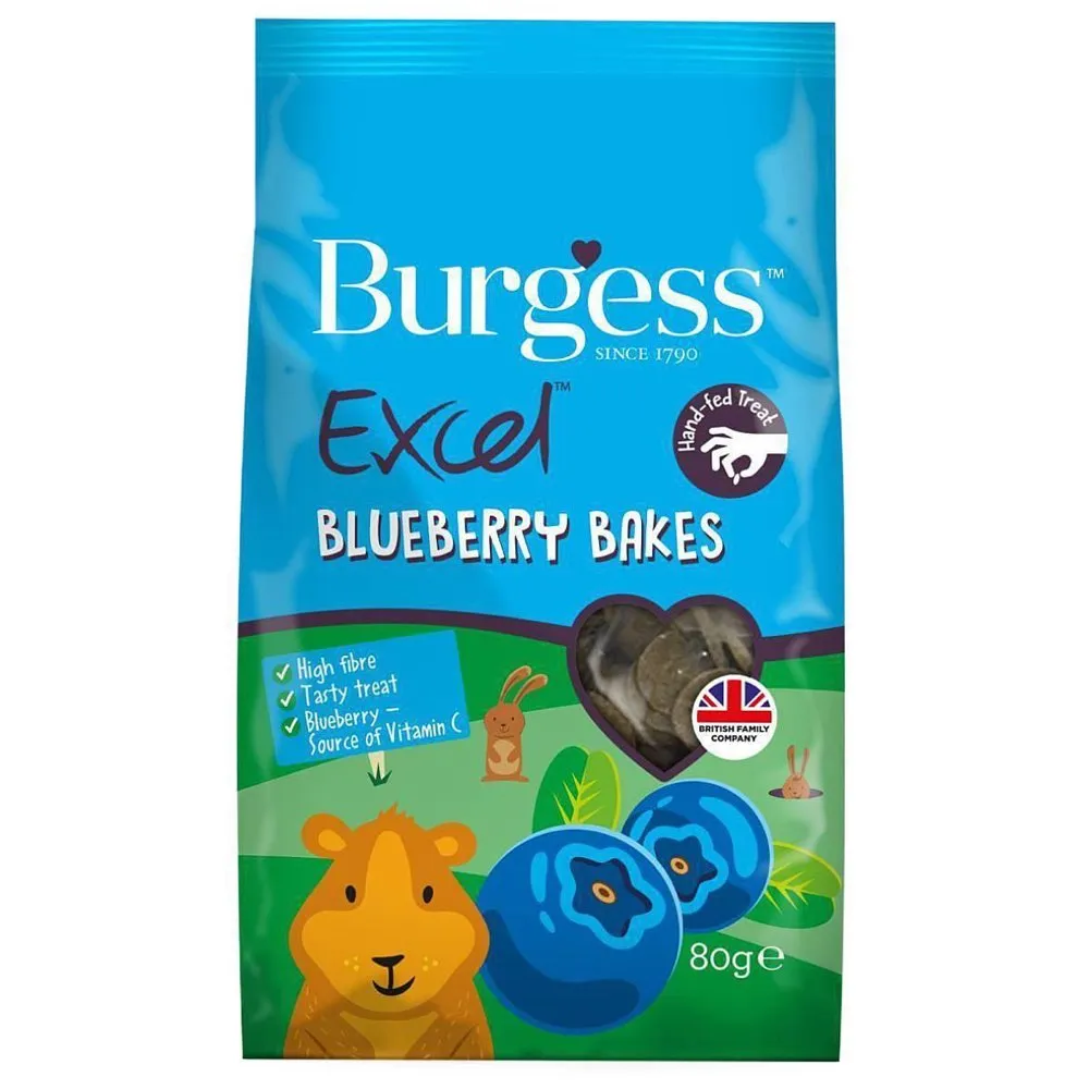 Burgess Excel Blueberry Bakes Small Animal Treats 80g