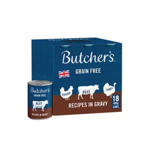 Butcher's Recipes in Gravy Dog Food Cans 18x400g