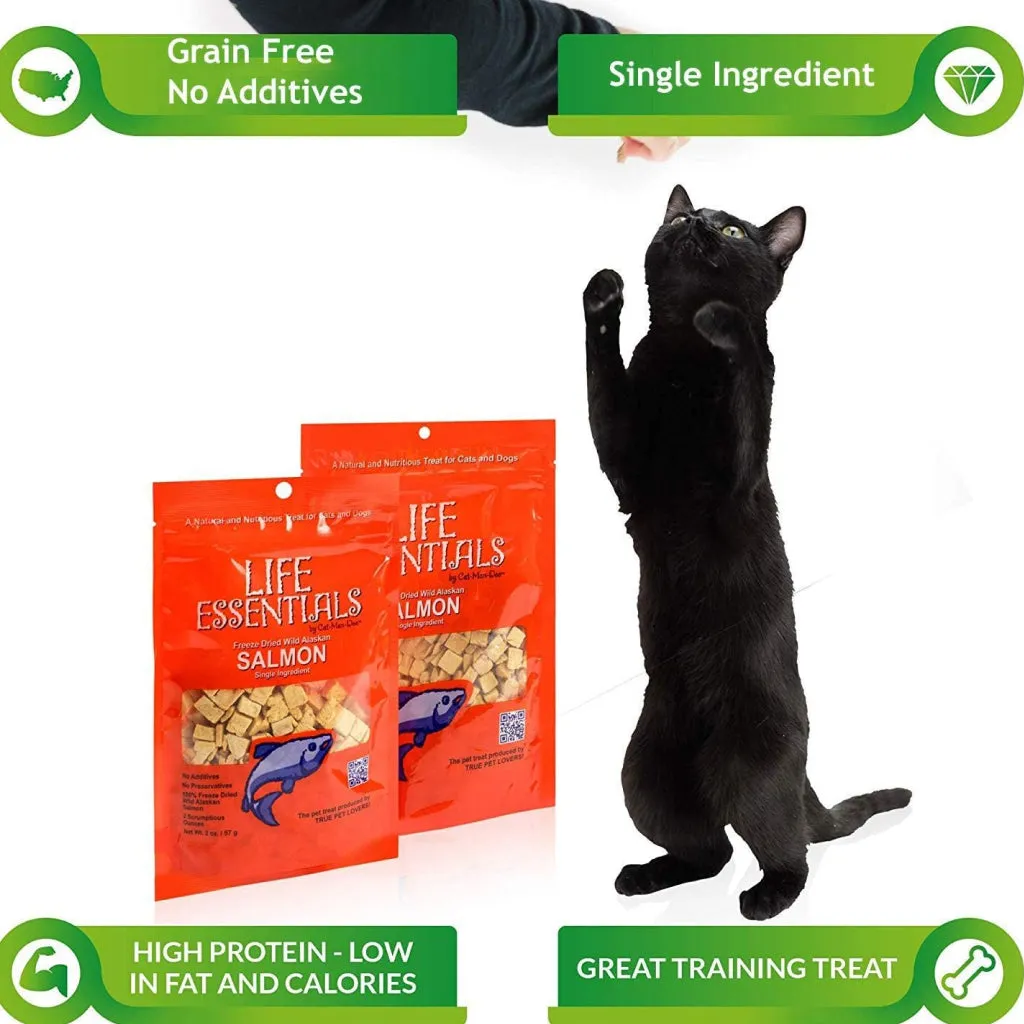 Cat-Man-Doo Life Essentials Freeze-Dried Wild Alaskan Salmon Treats For Cats & Dogs