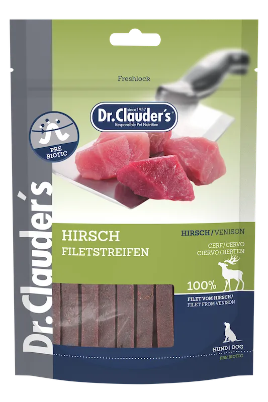 Dr Clauder's Venison Fillet Strips 80g