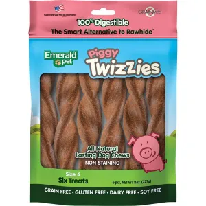 Emerald Pet Piggy Twizzies Rawhide Alternative Dog Treats,