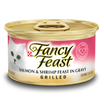 Fancy Feast Grilled Salmon & Shrimp Feast in Gravy Wet Cat Food