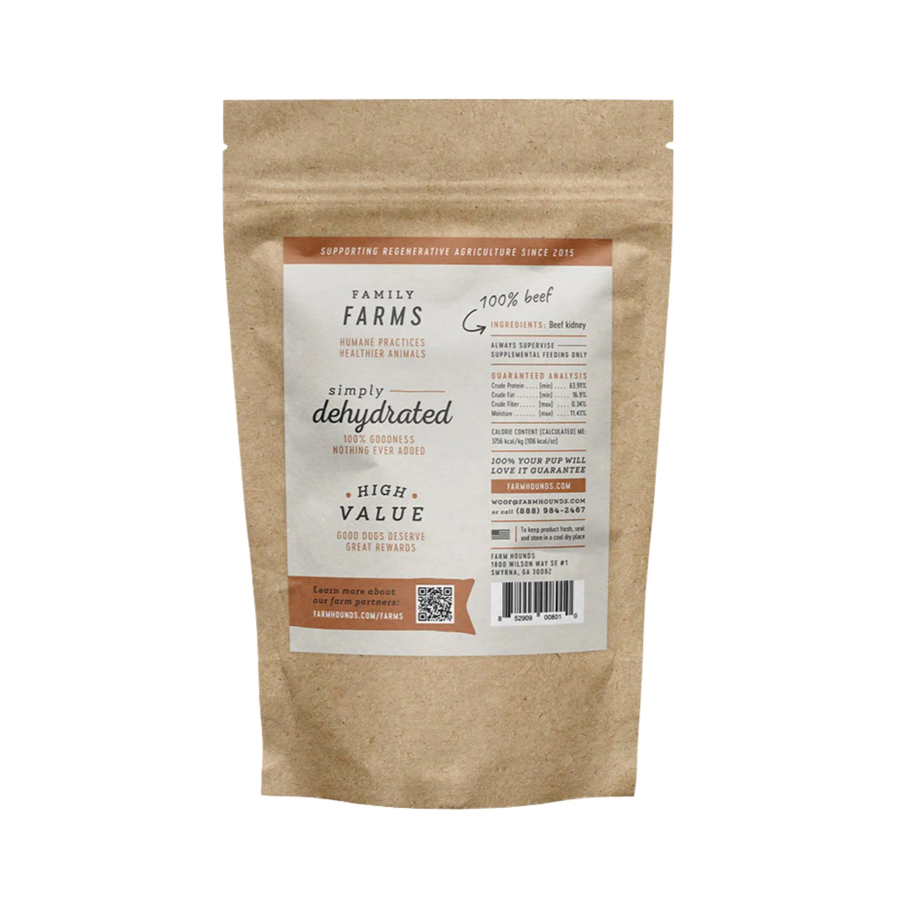 Farm Hounds Dehydrated Beef Kidney Treats 4oz