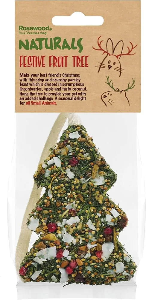 Festive Fruit Tree | Small Pet Christmas Treat by Rosewood Naturals