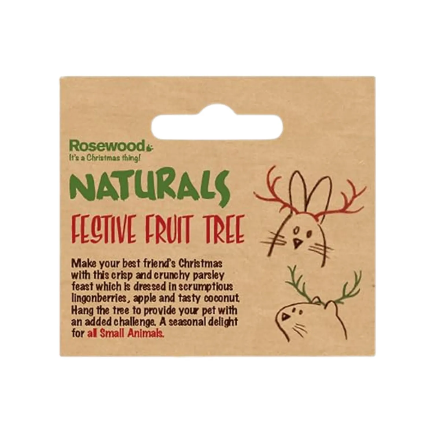 Festive Fruit Tree | Small Pet Christmas Treat by Rosewood Naturals