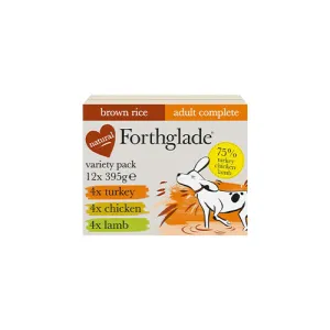 Forthglade Adult Turkey, Lamb & Chicken Variety Pack 12 x 395g