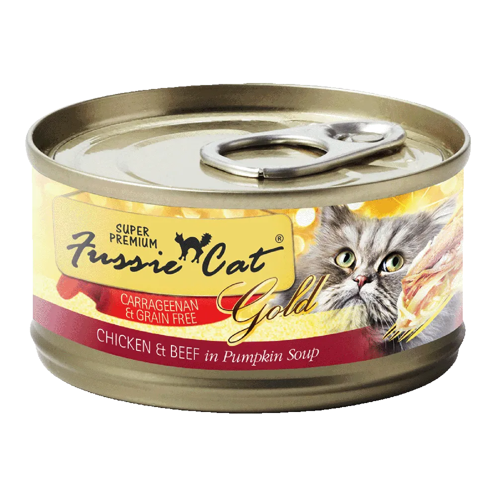 Fussie Cat Gold Label Chicken & Beef in Pumpkin Soup 80g