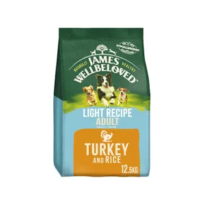 James Wellbeloved Light Adult Dog Turkey & Rice 12.5kg Dry Dog Food