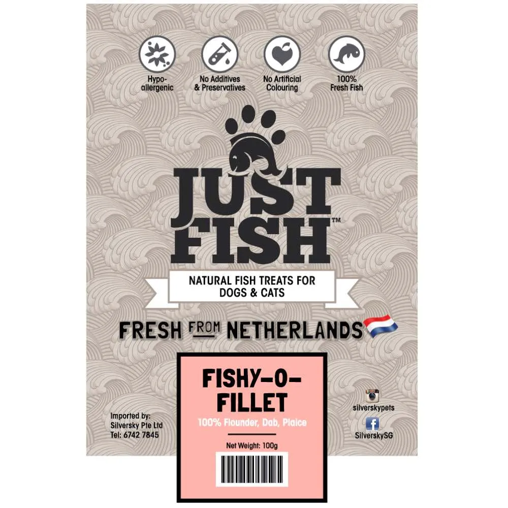 Just Fish Fishy-O-Fillet Dog & Cat Treats 100g