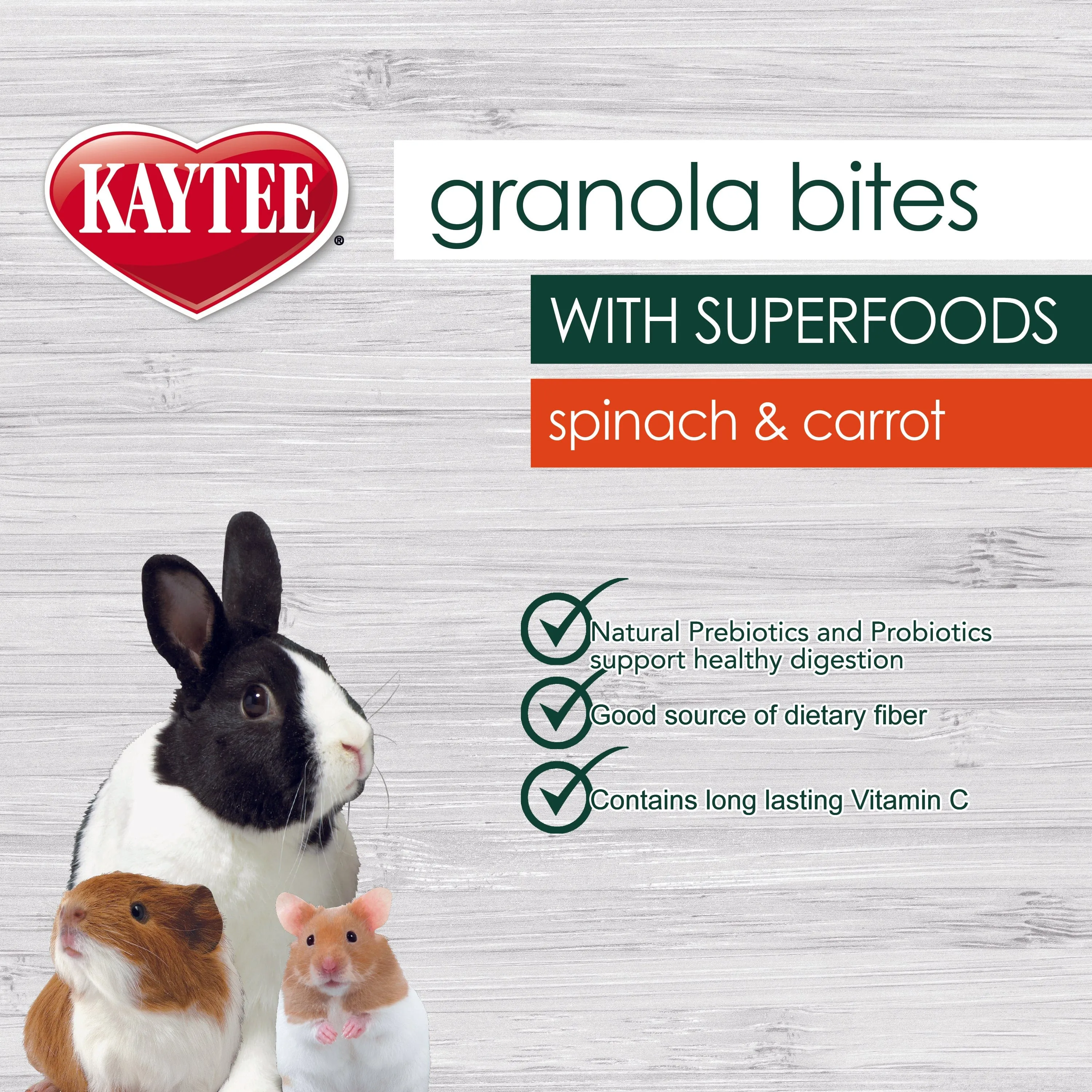 Kaytee Granola Bites with Superfoods Spinach and Carrot