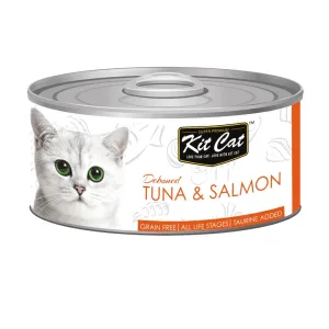 Kit Cat Deboned Tuna & Salmon Grain-Free Canned Cat Food 80g