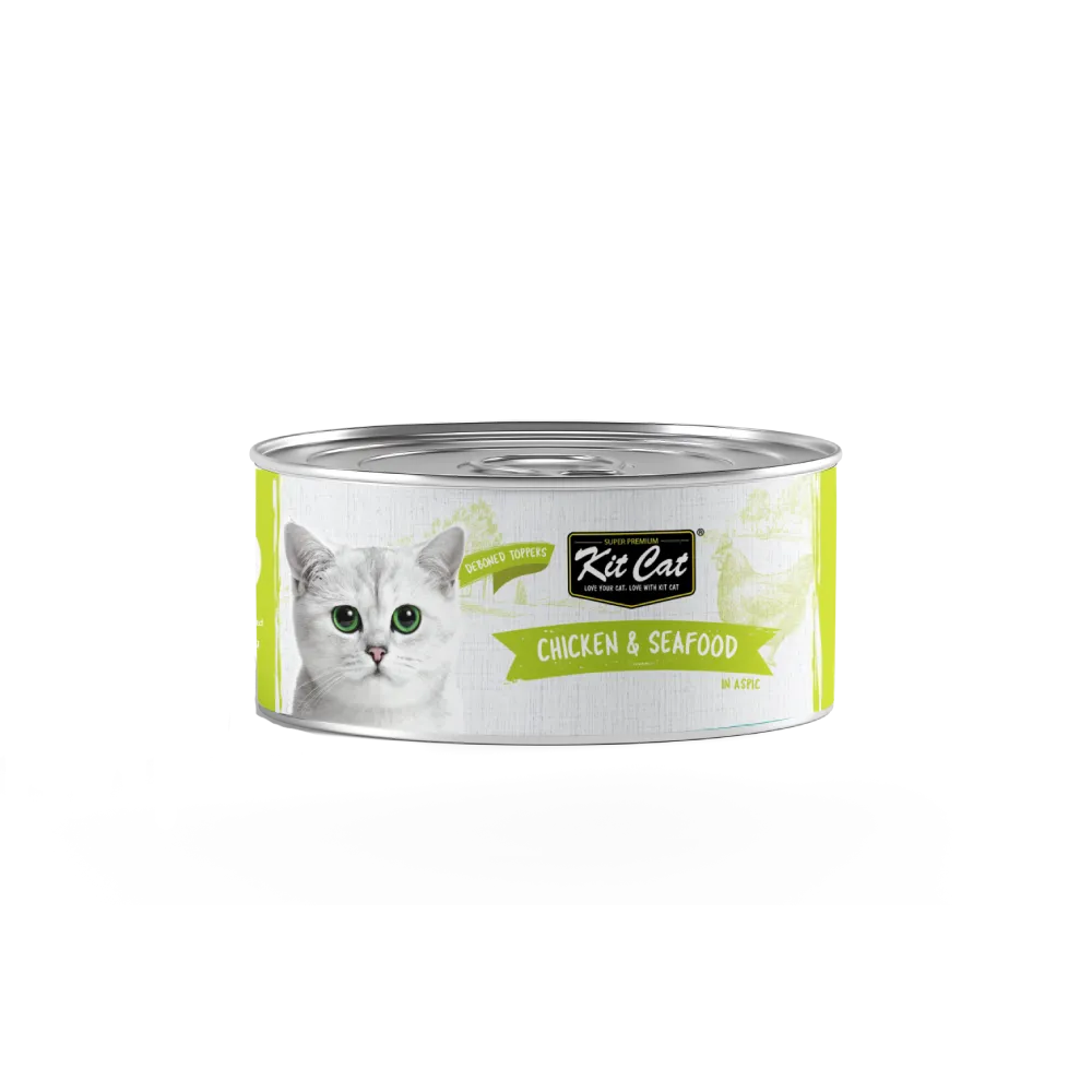 KitCat Super Premium Deboned Chicken & Seafood Toppers 80g