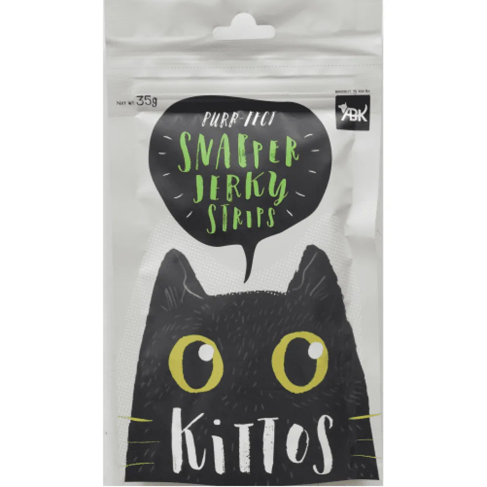 Kittos Purr Fect Snapper Jerky Strips Cat Treats Special Offer