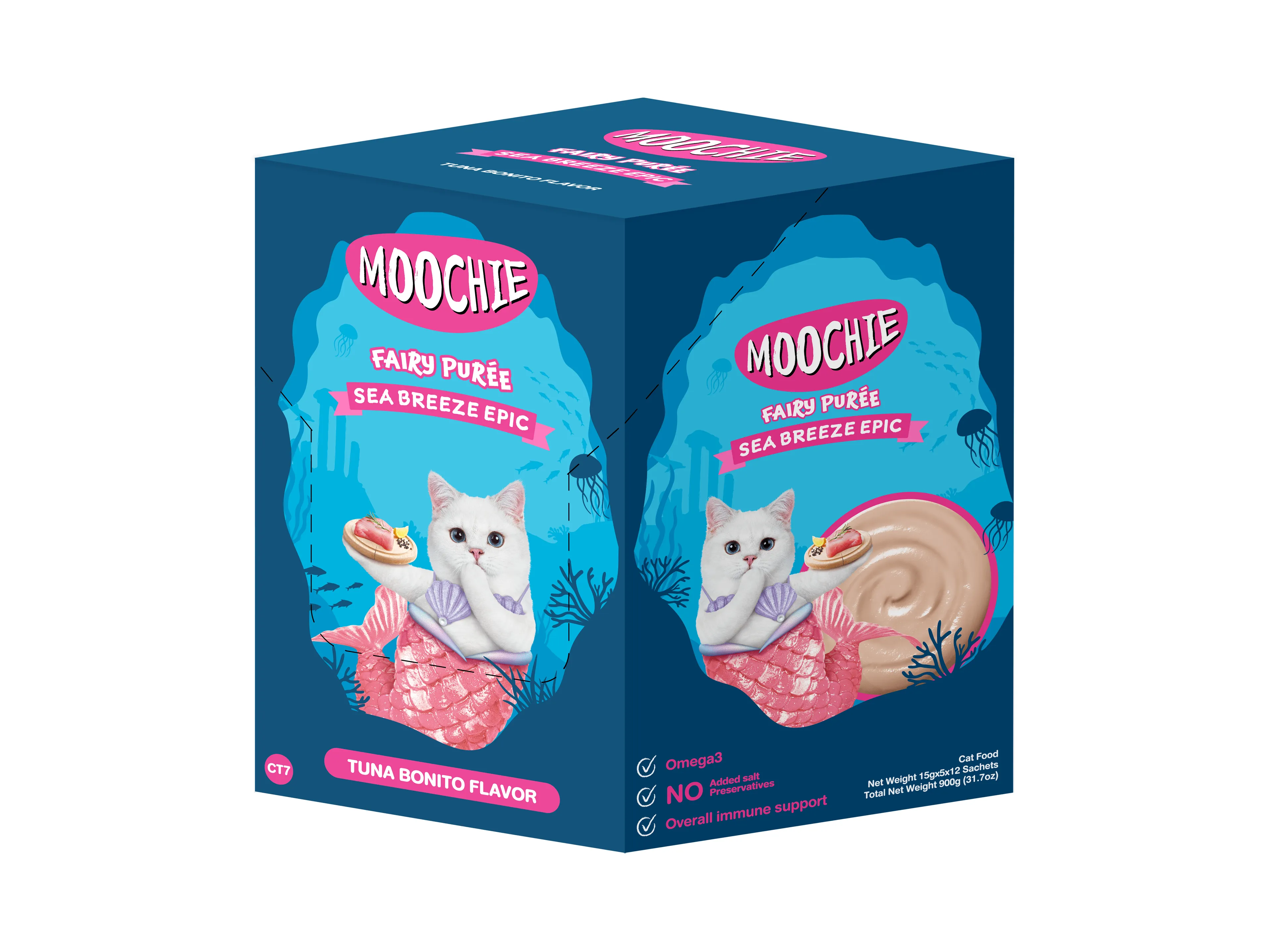 MOOCHIE TUNA BONITO FLAVOR 5X15g POUCH