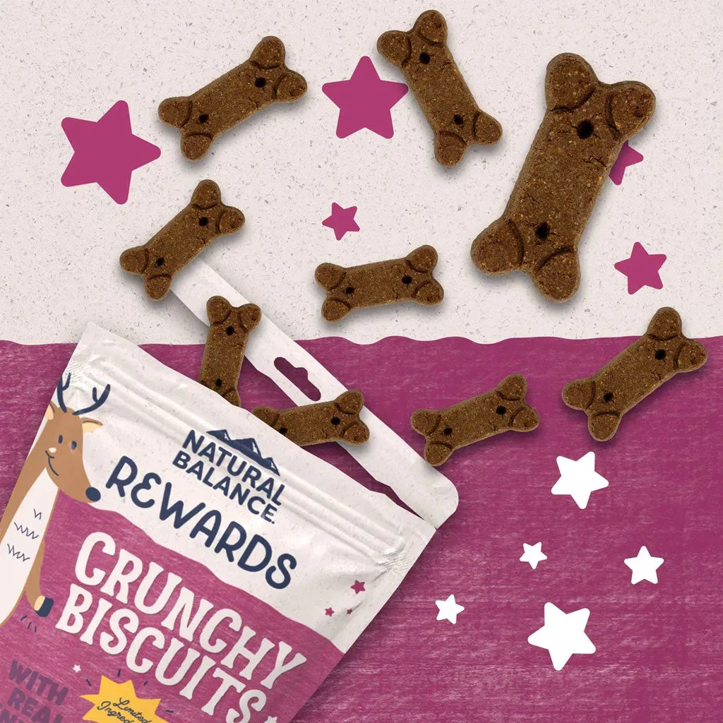 Natural Balance Rewards Crunchy Biscuits with Real Venison Dog Treats