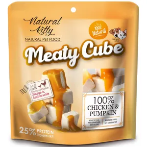 Natural Kitty Meaty Cube 100% Chicken & Pumpkin Treats For Cats & Dogs 60g