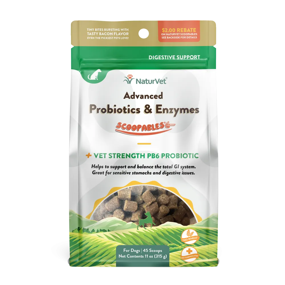 NaturVet Dog Advanced Probiotics & Enzymes Scoopables 11oz