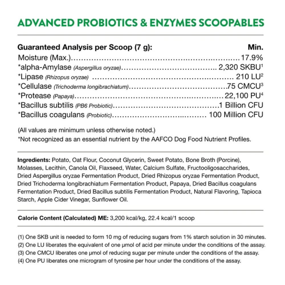 NaturVet Dog Advanced Probiotics & Enzymes Scoopables 11oz