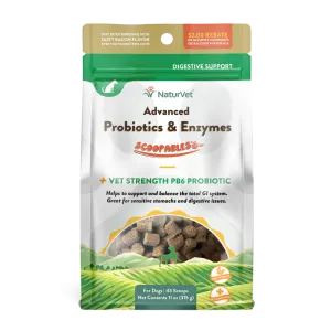 NaturVet Dog Advanced Probiotics & Enzymes Scoopables 11oz