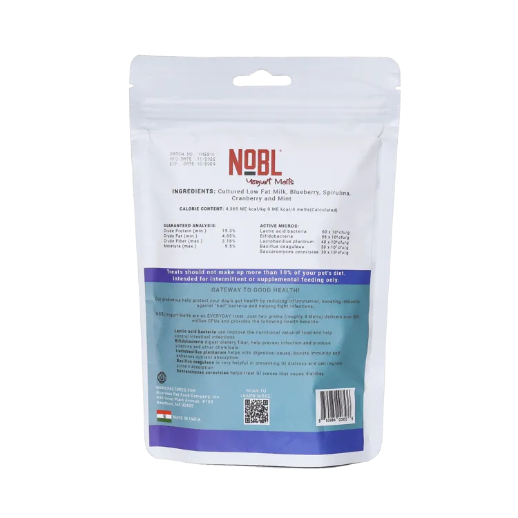 NOBL Probiotic Yogurt Melts - Individual Bag