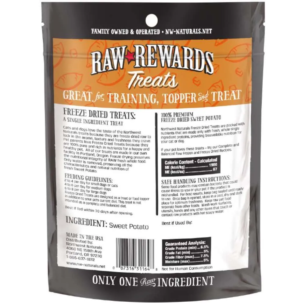 Northwest Naturals Raw Rewards Sweet Potato Freeze-Dried Treats For Cats & Dogs 2oz