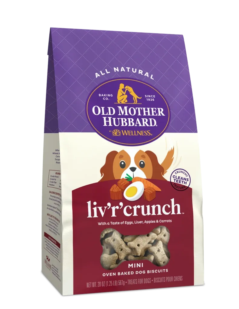 Old Mother Hubbard Classic Mini Liv'r Crunch 20-oz, Dog Treat