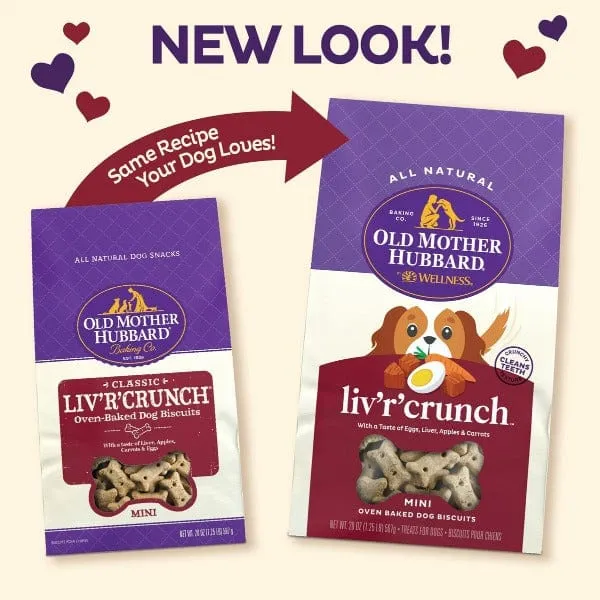 Old Mother Hubbard Liv'R'Crunch Oven-Baked Dog Biscuits; Mini