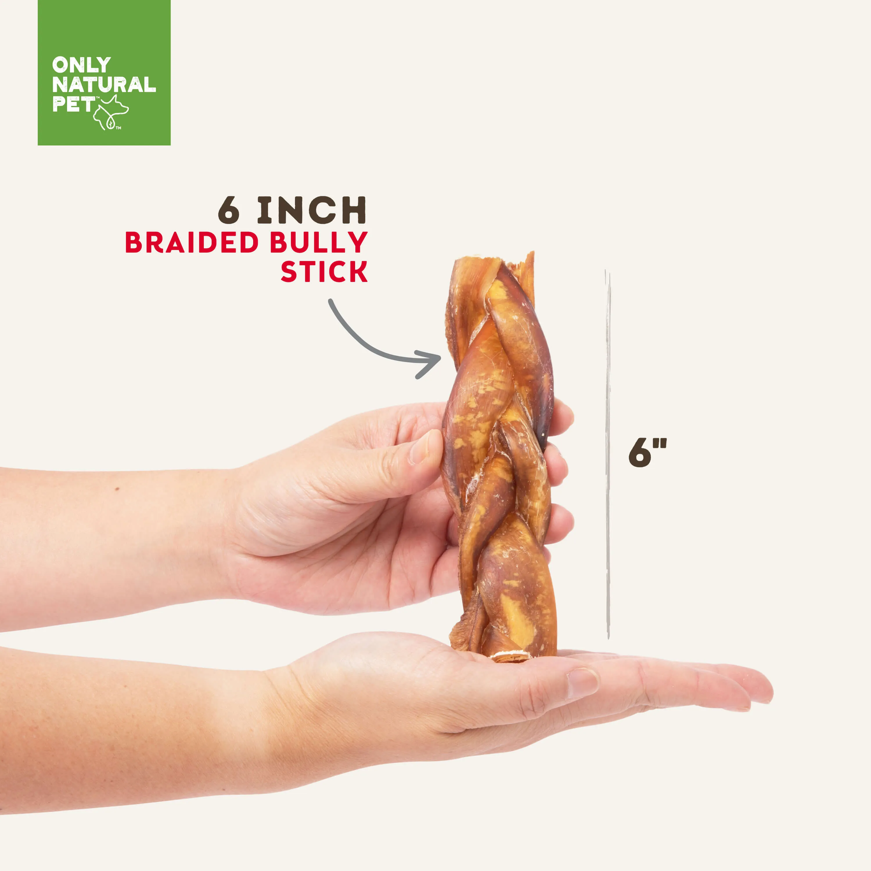 Only Natural Pet Braided Bully Sticks for Dogs