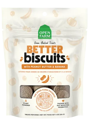 Open Farm - Better Biscuit - Peanut Butter & Banana Dog Treat