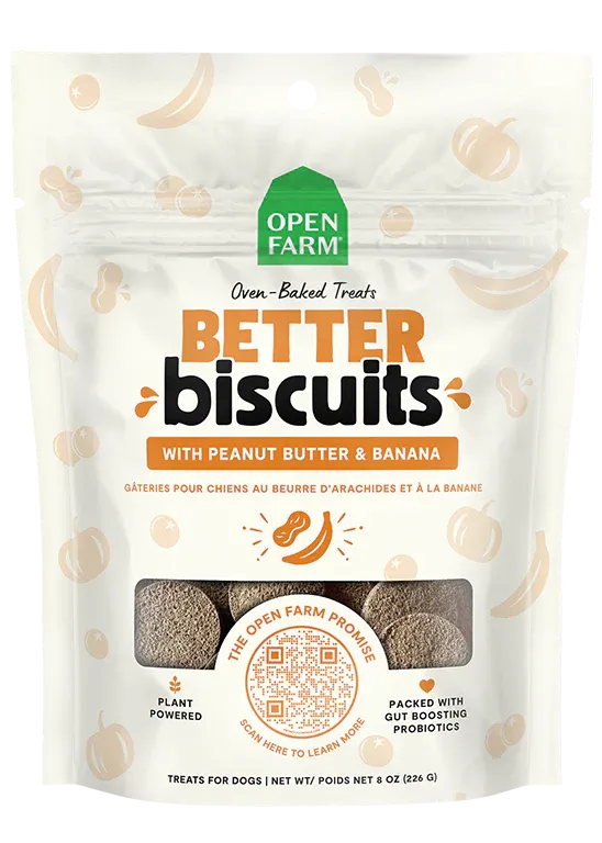 Open Farm - Better Biscuit - Peanut Butter & Banana Dog Treat