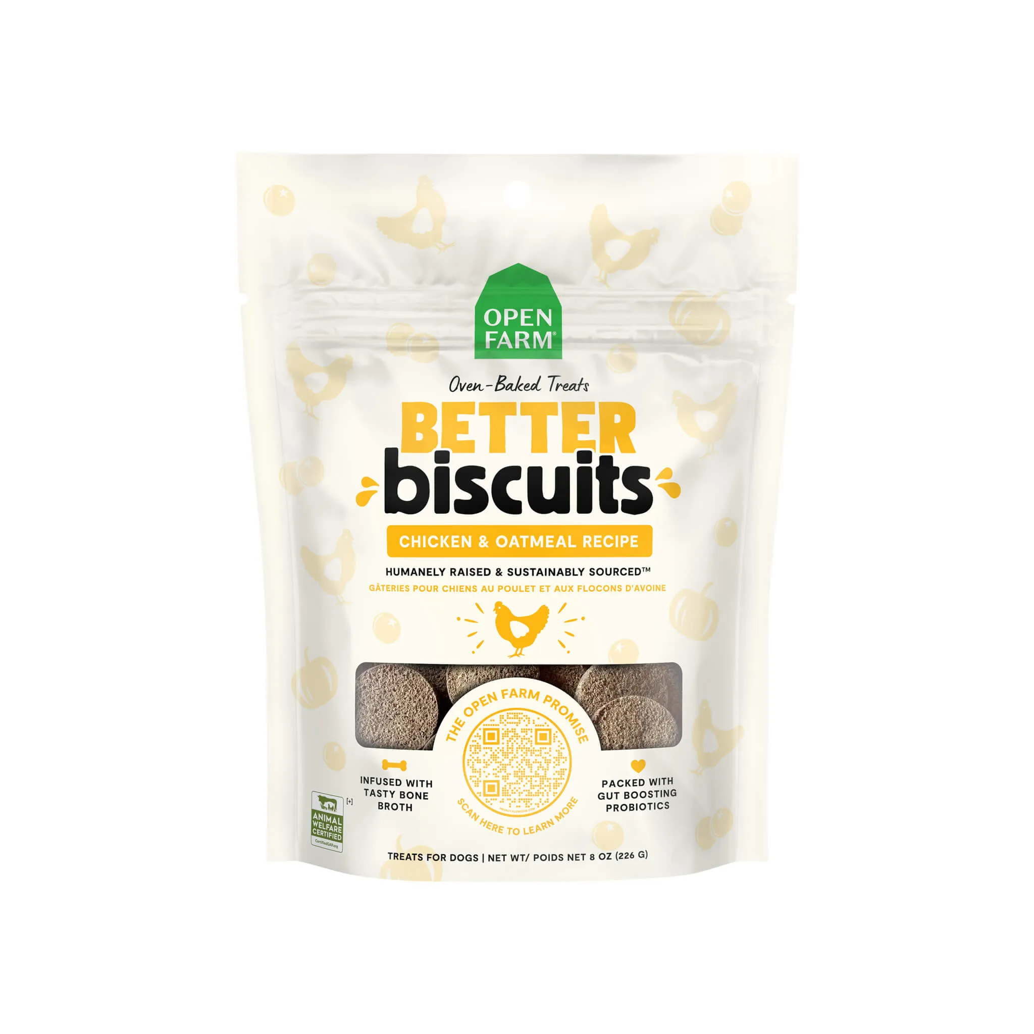 Open Farm Better Biscuits Dog Treats 8oz