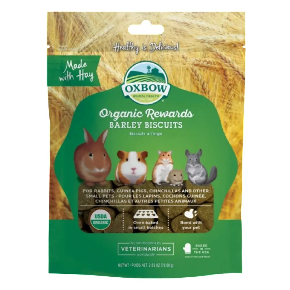 Oxbow Organic Barley Biscuit For Small Animals 75g