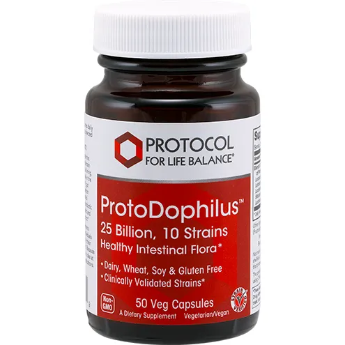 ProtoDophilus 25 Billion, 10 Strains 50 vcaps by Protocol For Life Balance