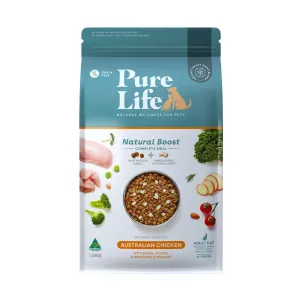 Pure Life Natural Boost Freeze Dried Adult Chicken Dry Cat Food