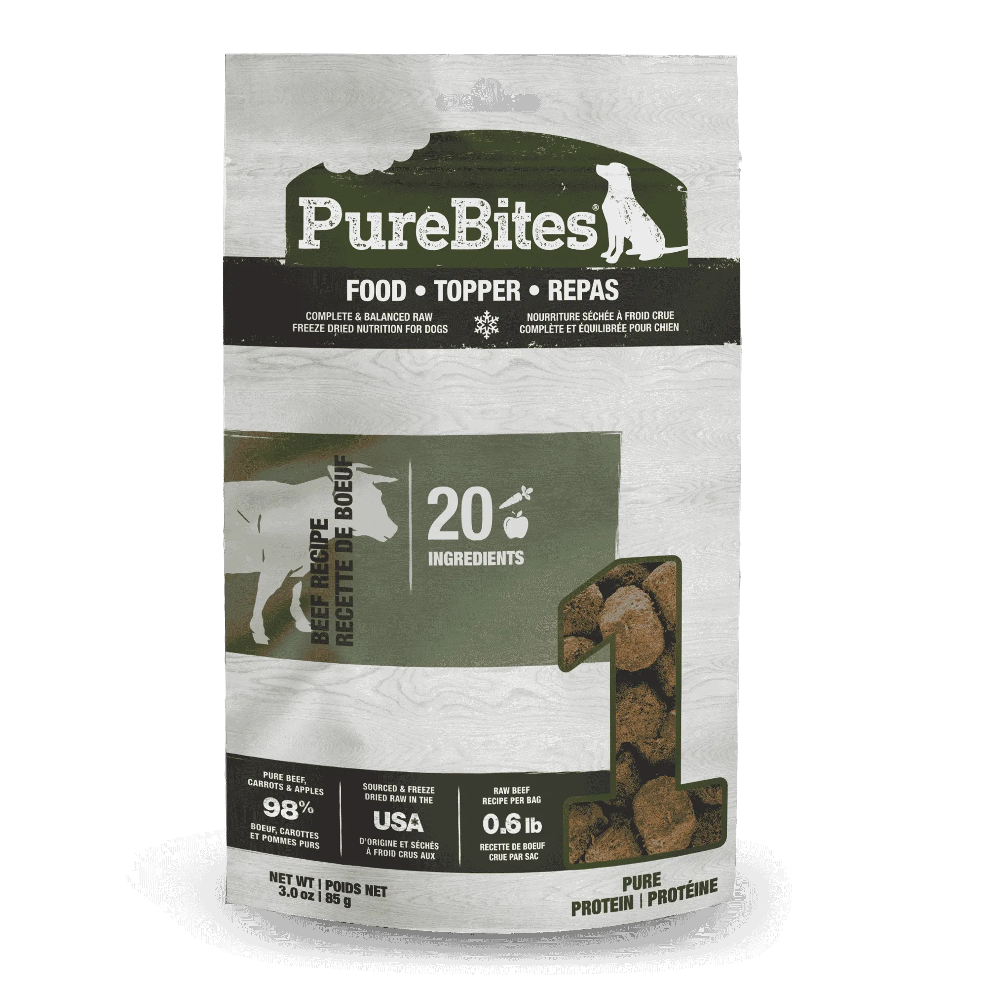 PureBites for Dogs - Beef Freeze Dried Food Topper