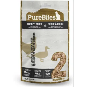 PureBites Freeze-Dried Chicken & Duck Liver Treats for Cats (1.12 oz)