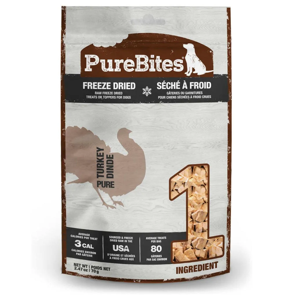 PureBites Freeze Dried Turkey Breast Treats for Dogs (2.47 oz)