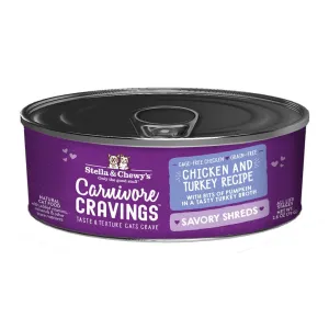 Stella & Chewy's Carnivore Cravings Savory Shreds Chicken & Turkey Wet Cat Food