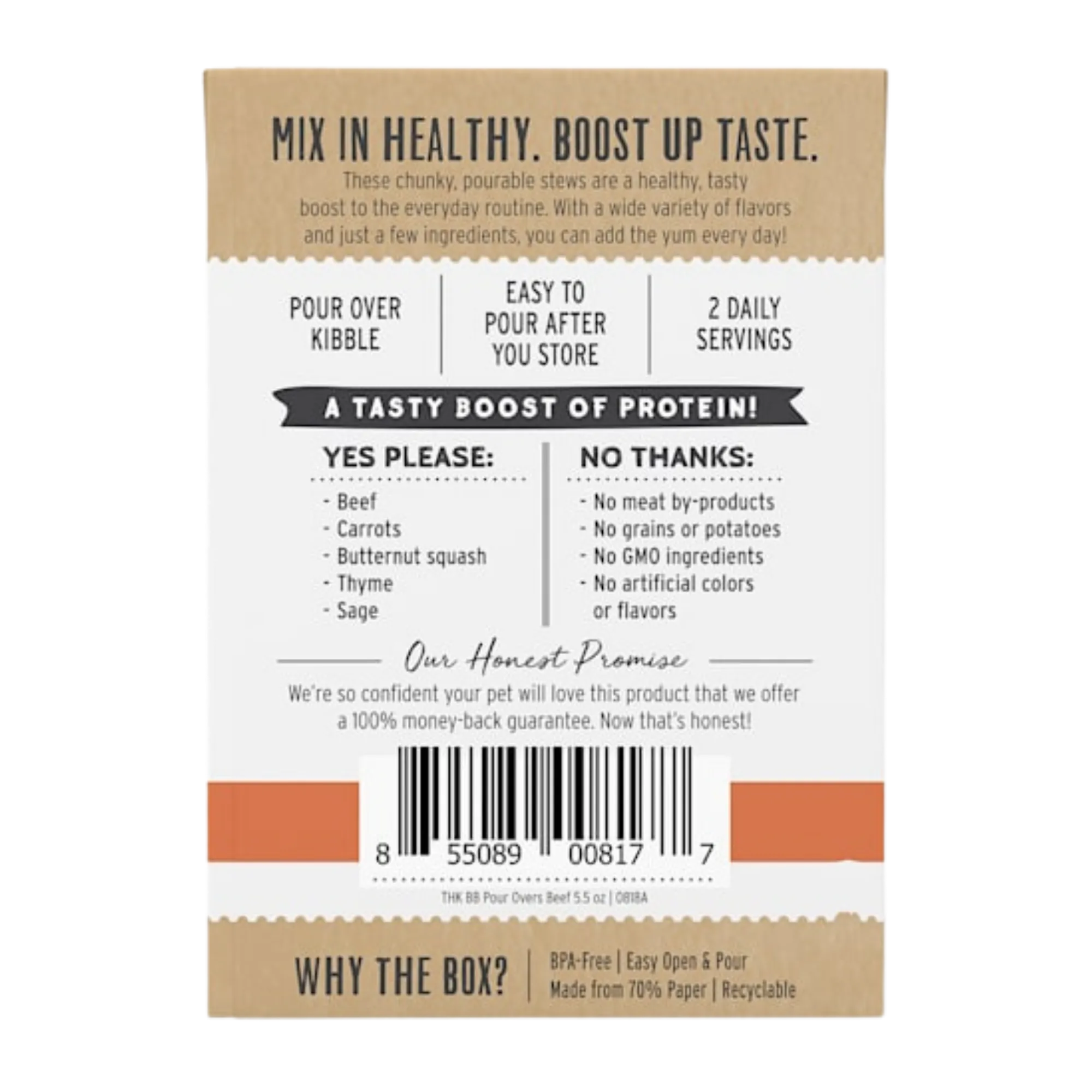 The Honest Kitchen Bone Broth Pour Overs Beef Stew 5.5 oz