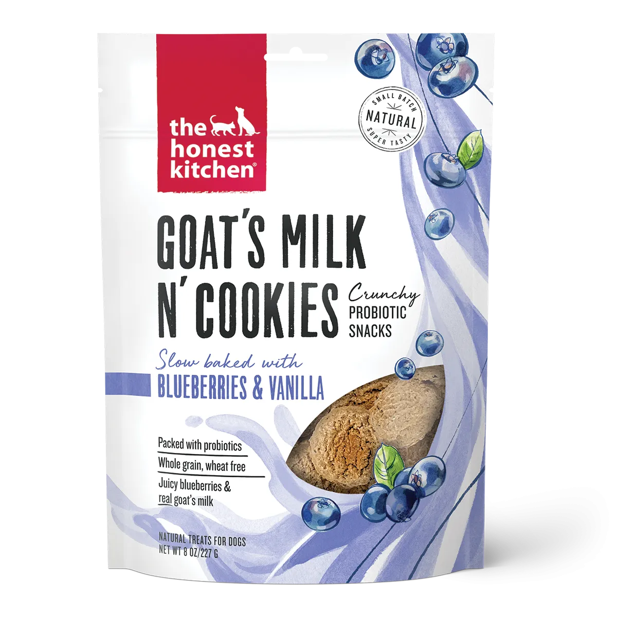 The Honest Kitchen Goat's Milk N' Cookies Blueberries & Vanilla Dog Treats