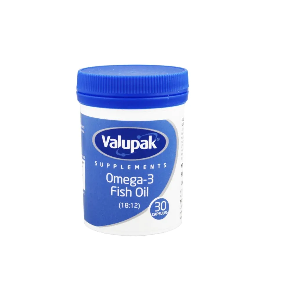 Valupak Omega-3 Fish Oil 1000mg 30 Capsules