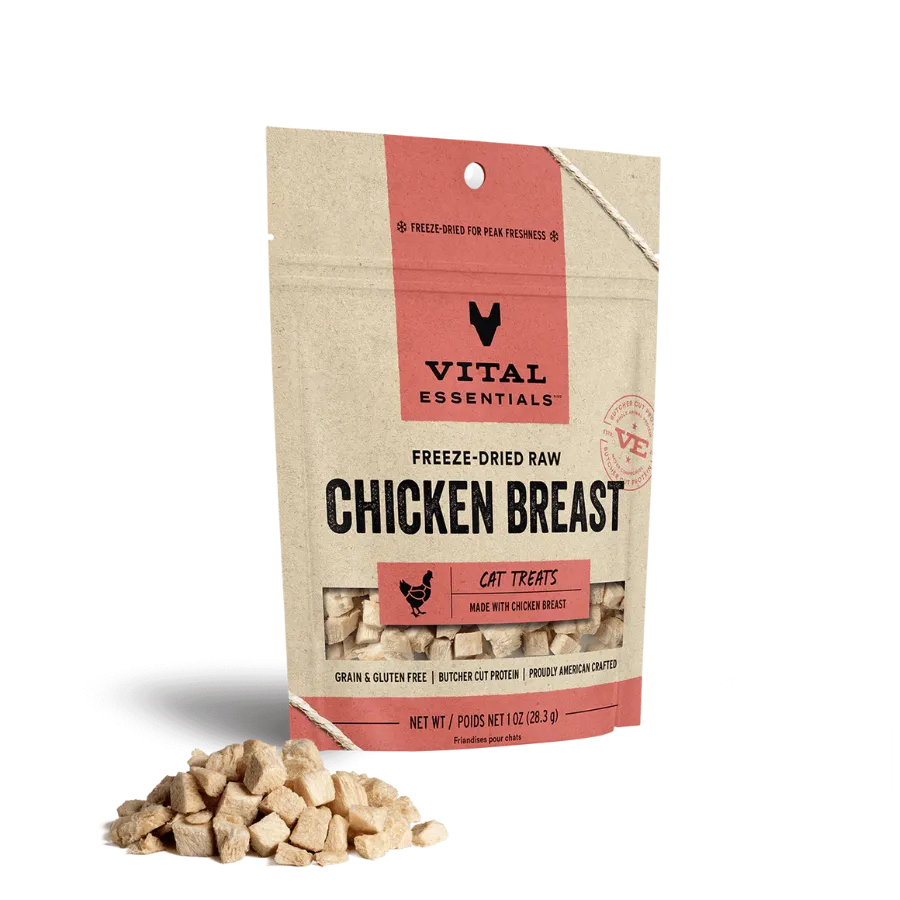 Vital Essentials Freeze-Dried Chicken Breast Cat Treats 1oz